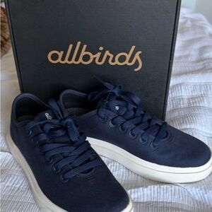 allbirds Navy Piper Canvas Sneakers with White Sole